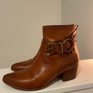 Frye Booties with Gold Hardware